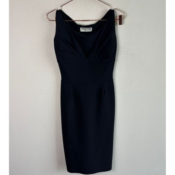 Chiara Boni Womens V Neckline La Petite Robe Dress Black Size Medium - Picture 1 of 9